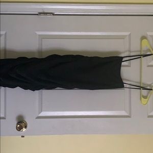 Black Pretty Little Thing Ruched evening dress